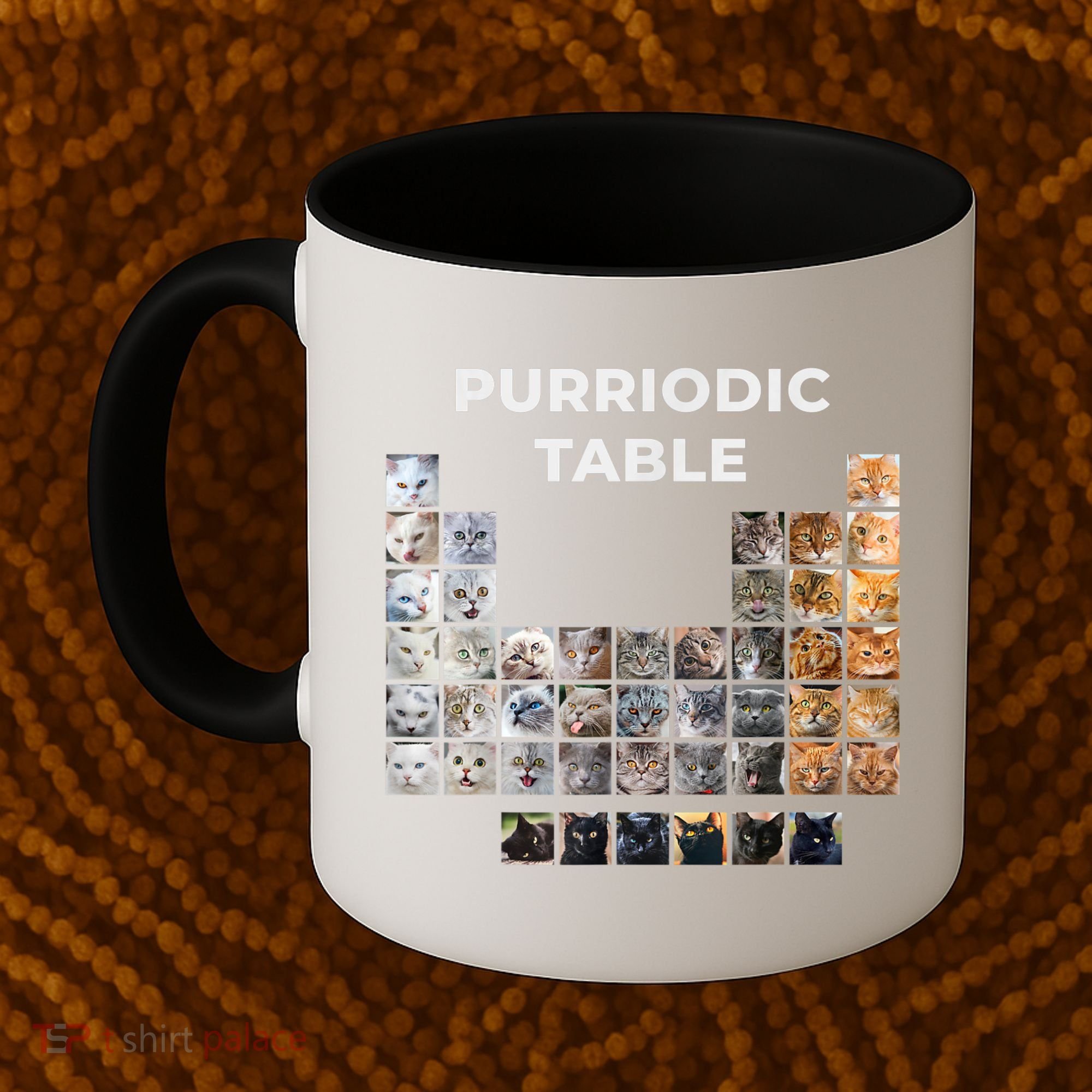 Funny Cat Chemistry Pun Periodic Table Coffee Mug