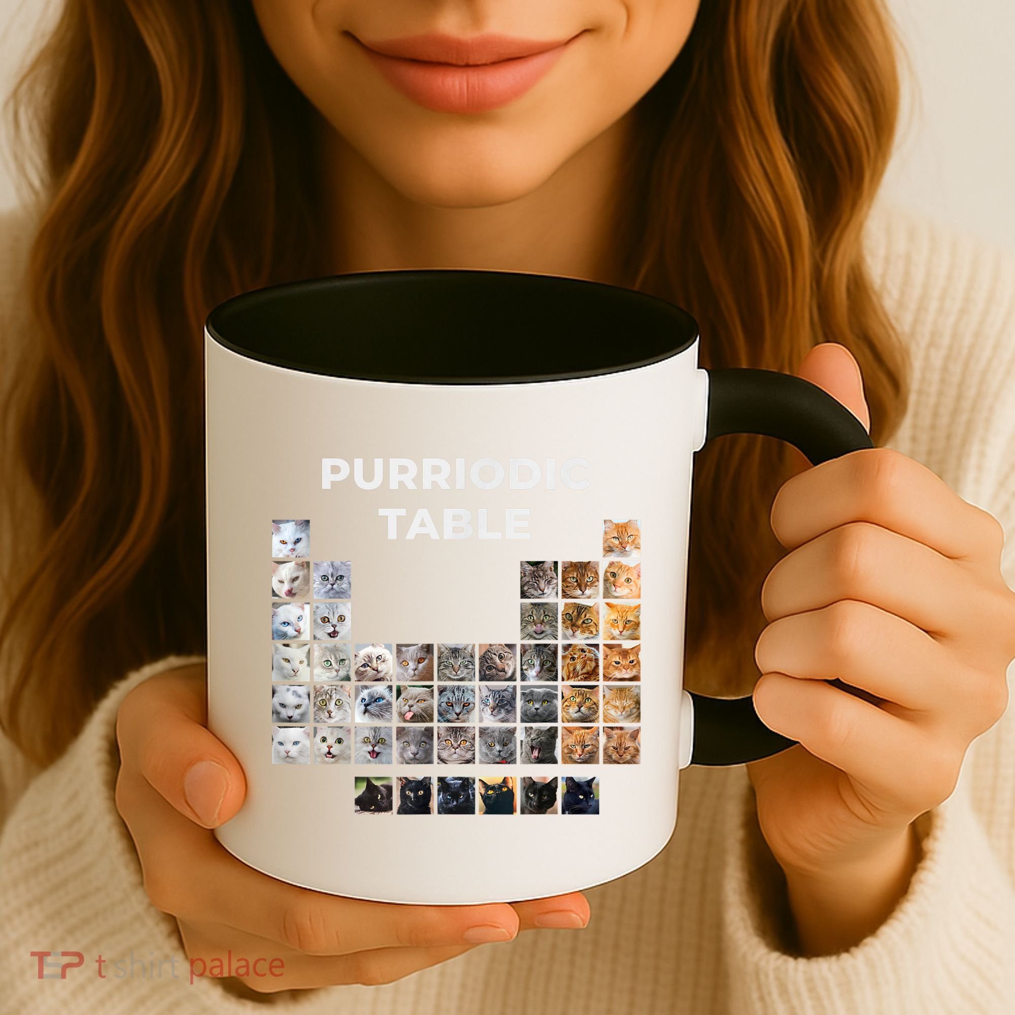Funny Cat Chemistry Pun Periodic Table Coffee Mug
