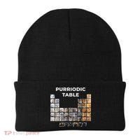 Funny Cat Chemistry Pun Periodic Table Beanie thumb 0