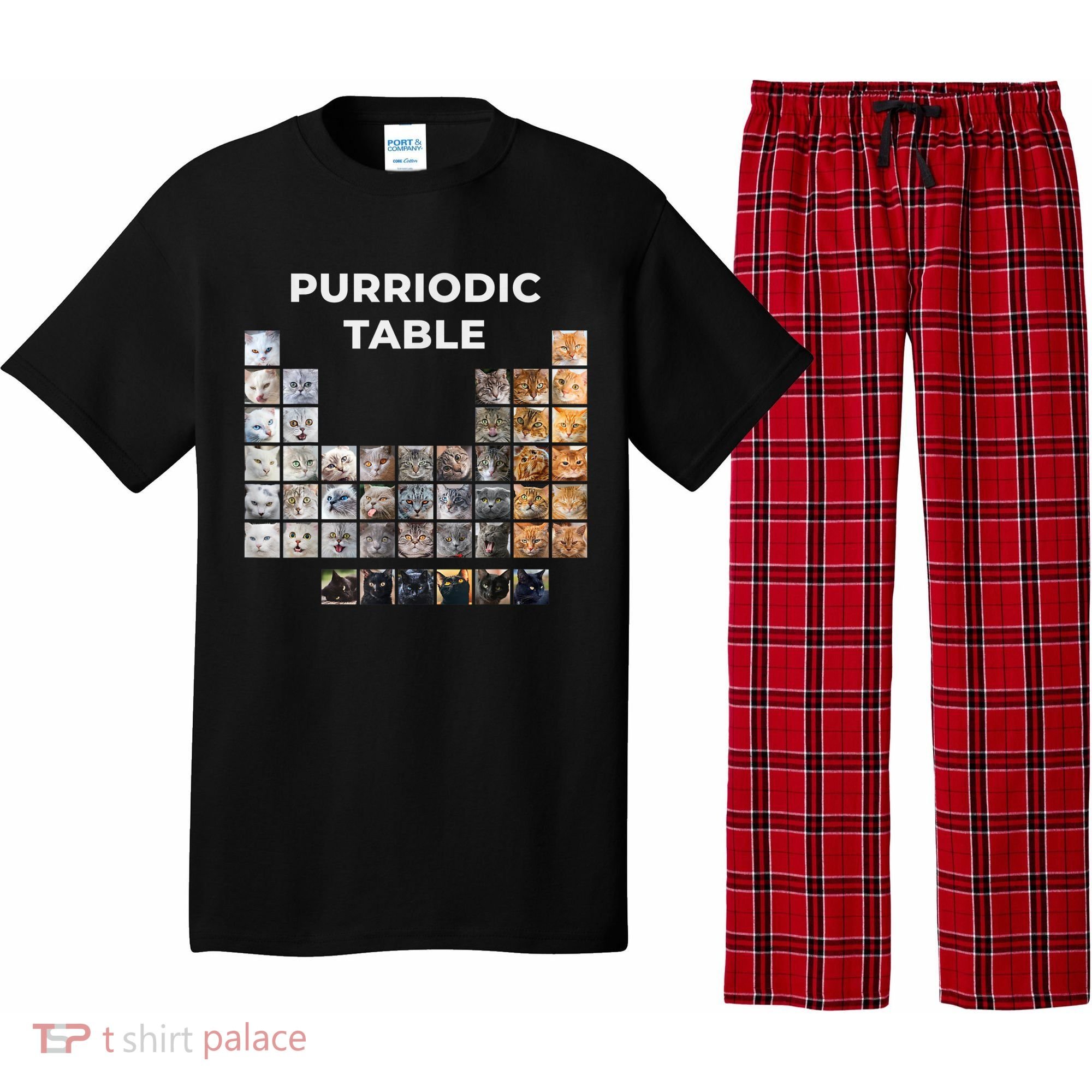 Funny Cat Chemistry Pun Periodic Table Pajama Set
