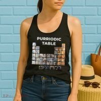 Funny Cat Chemistry Pun Periodic Table Women's Tank Top thumb 2