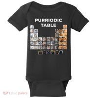 Funny Cat Chemistry Pun Periodic Table Baby Bodysuit thumb 0