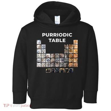 Funny Cat Chemistry Pun Periodic Table Toddler Hoodie