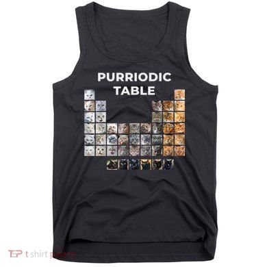 Funny Cat Chemistry Pun Periodic Table Tank Top