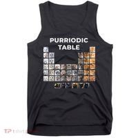 Funny Cat Chemistry Pun Periodic Table Tank Top thumb 0