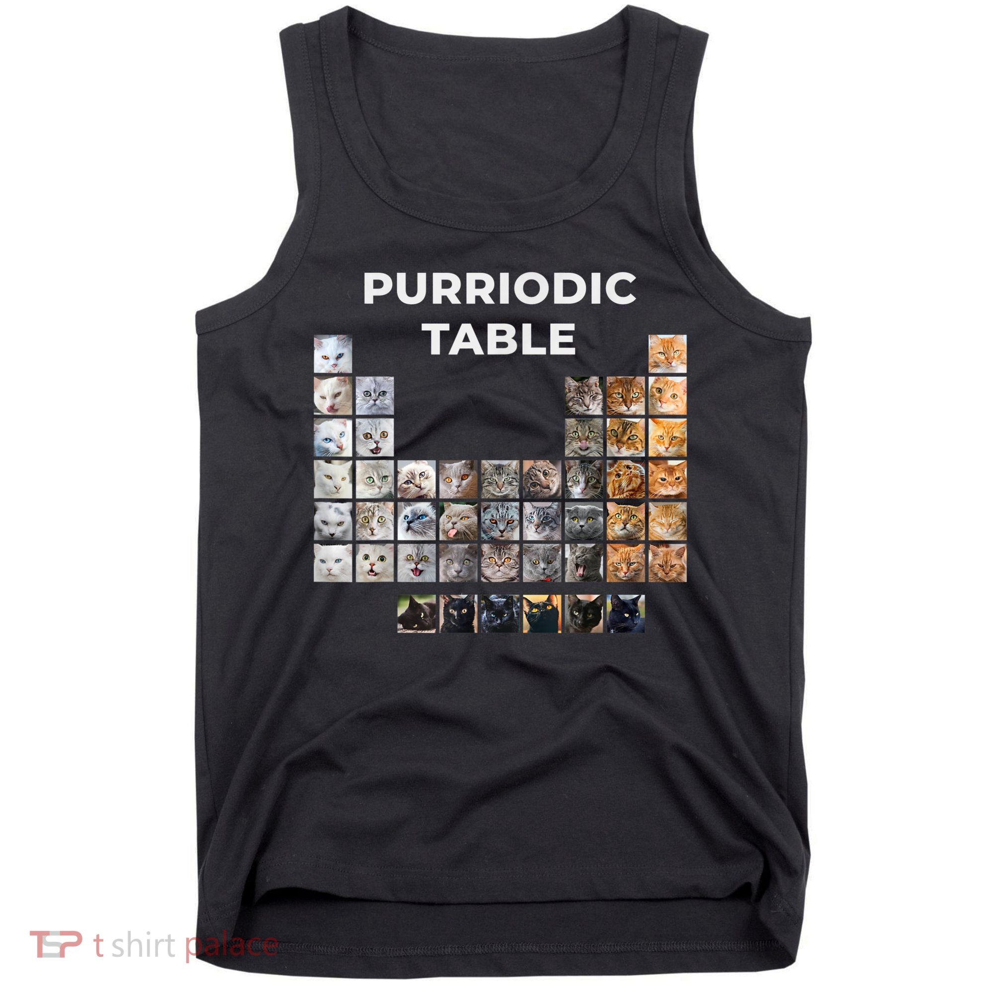 Funny Cat Chemistry Pun Periodic Table Tank Top