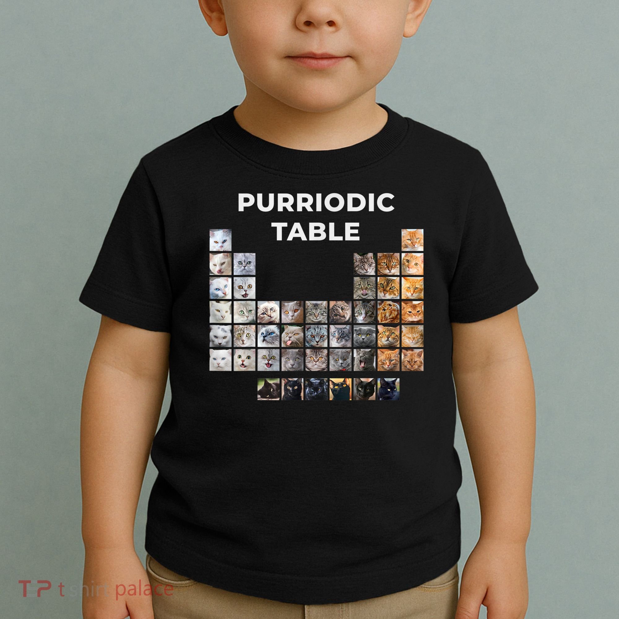 Funny Cat Chemistry Pun Periodic Table Toddler T-Shirt