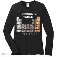Funny Cat Chemistry Pun Periodic Table Women's Long Sleeve Shirt thumb 0