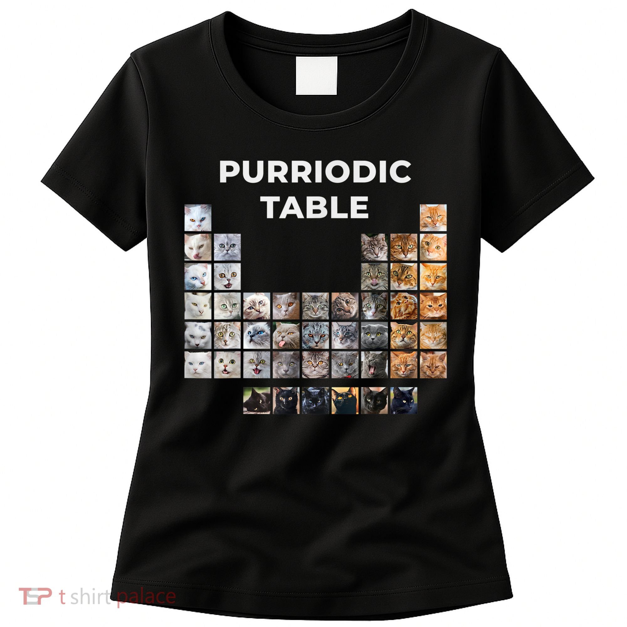 Funny Cat Chemistry Pun Periodic Table Women's T-Shirt