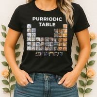 Funny Cat Chemistry Pun Periodic Table Women's T-Shirt thumb 2