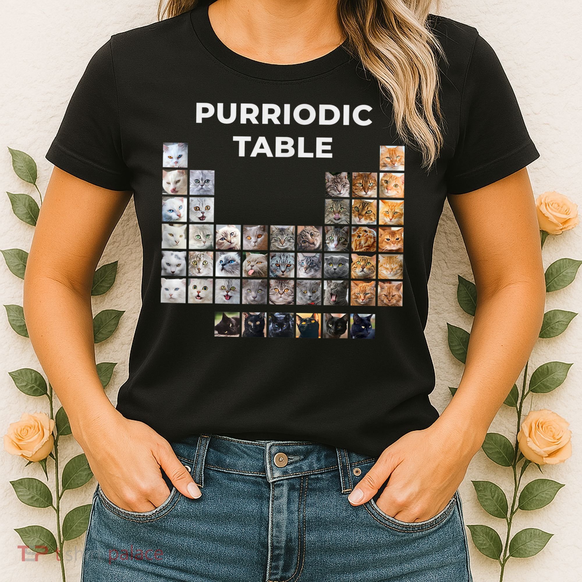 Funny Cat Chemistry Pun Periodic Table Women's T-Shirt