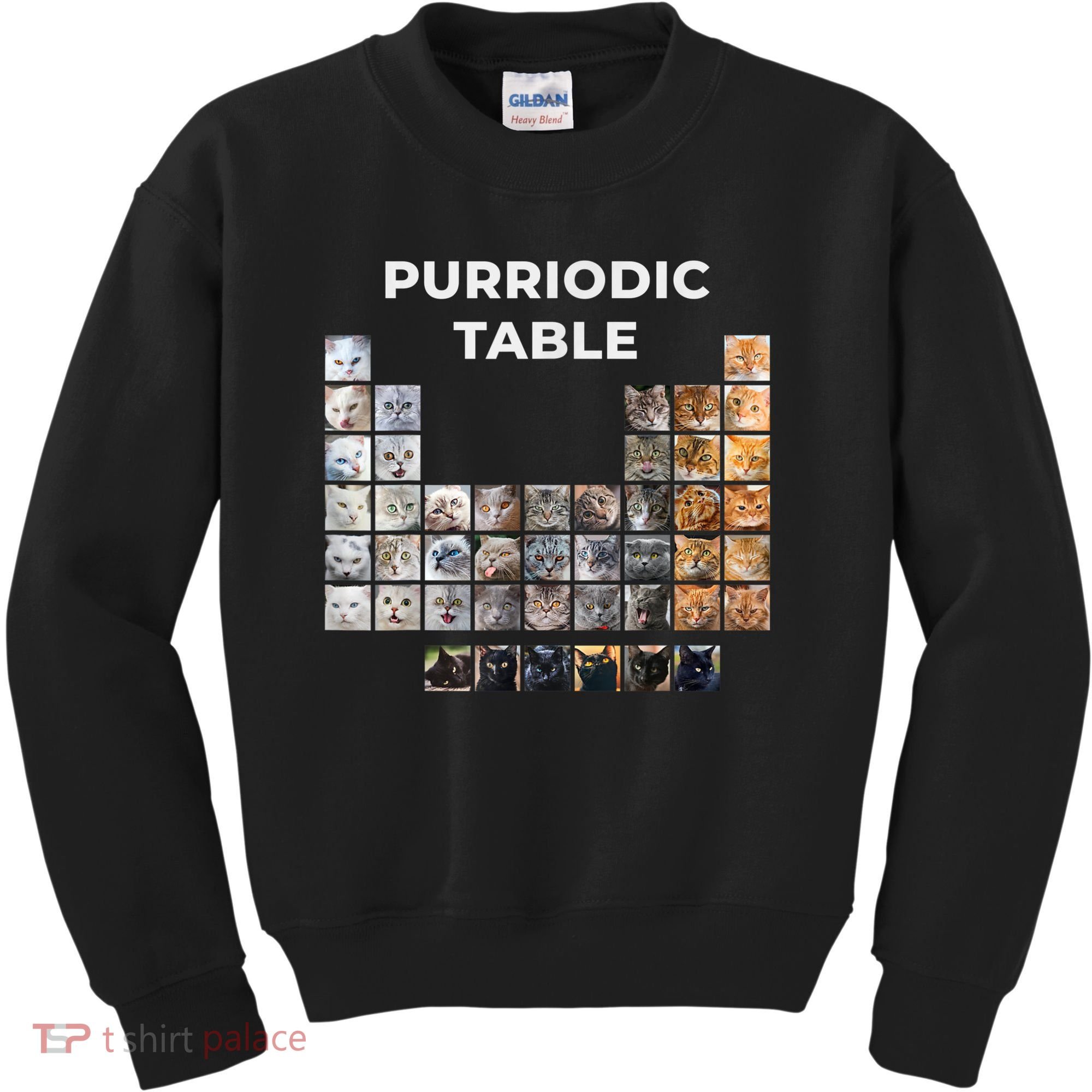 Funny Cat Chemistry Pun Periodic Table Kids Sweatshirt