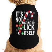 Funny Christmas Candy Cane It's Not Going To Lick Itself Doggie Tank thumb 0