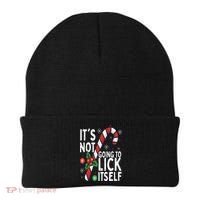 Funny Christmas Candy Cane It's Not Going To Lick Itself Beanie thumb 0