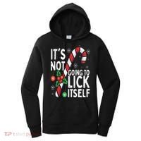 Funny Christmas Candy Cane It's Not Going To Lick Itself Women's Hoodie thumb 0