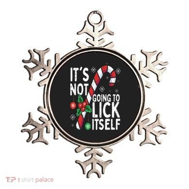 Funny Christmas Candy Cane It's Not Going To Lick Itself Ornament