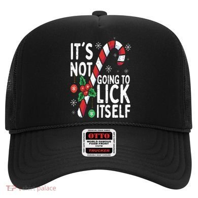 Funny Christmas Candy Cane It's Not Going To Lick Itself Hat