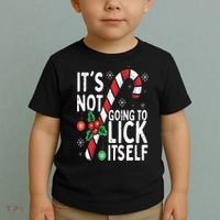 Funny Christmas Candy Cane It's Not Going To Lick Itself Toddler T-Shirt thumb 2