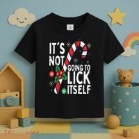 Funny Christmas Candy Cane It's Not Going To Lick Itself Toddler T-Shirt thumb 3