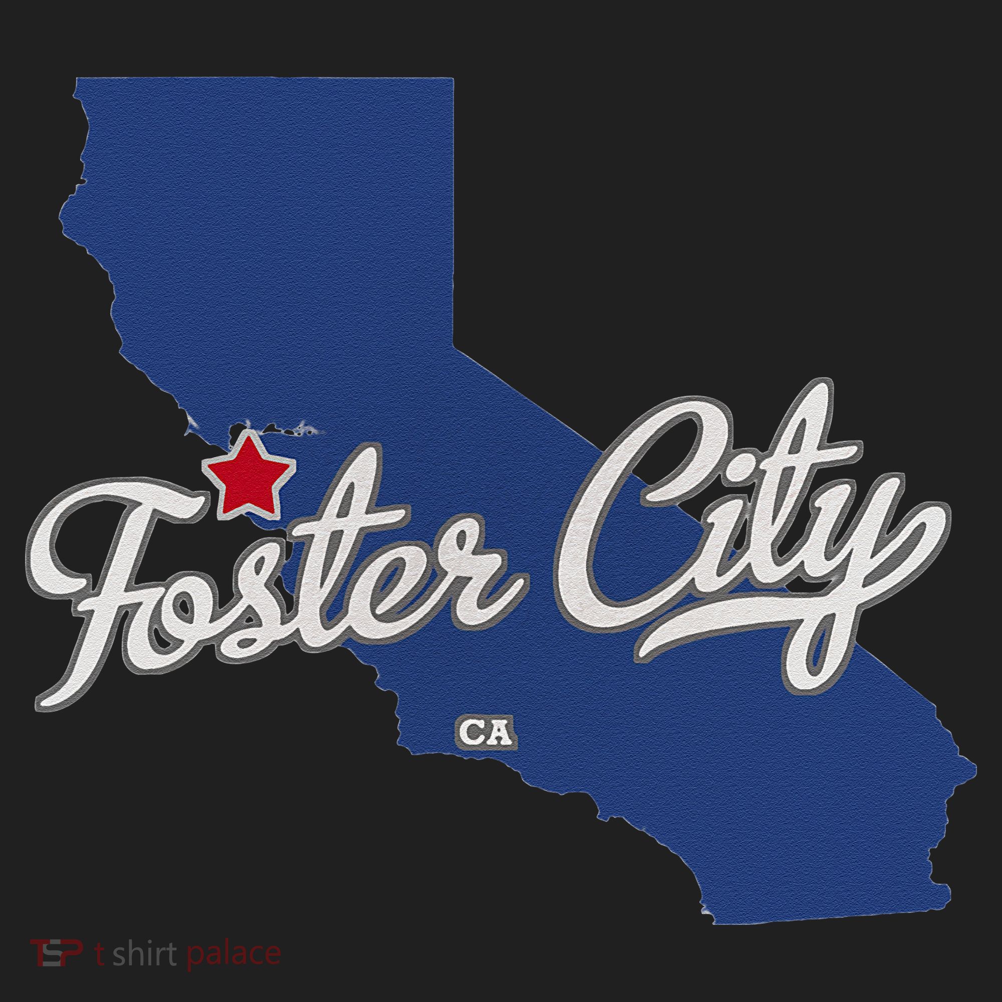Foster City California CA Map Women's Sweatshirt
