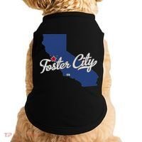 Foster City California CA Map Doggie Tank thumb 0