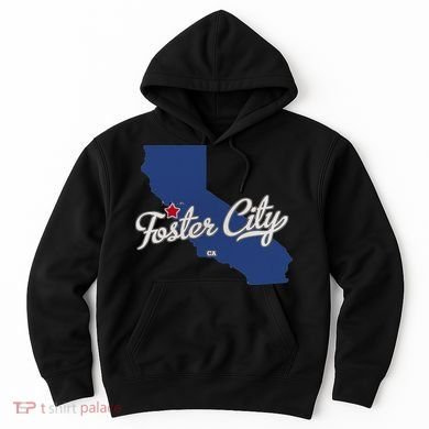 Foster City California CA Map Hoodie