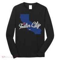 Foster City California CA Map Long Sleeve Shirt thumb 0