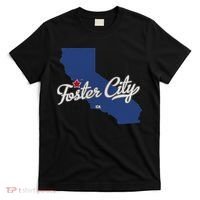 Foster City California CA Map T-Shirt thumb 0
