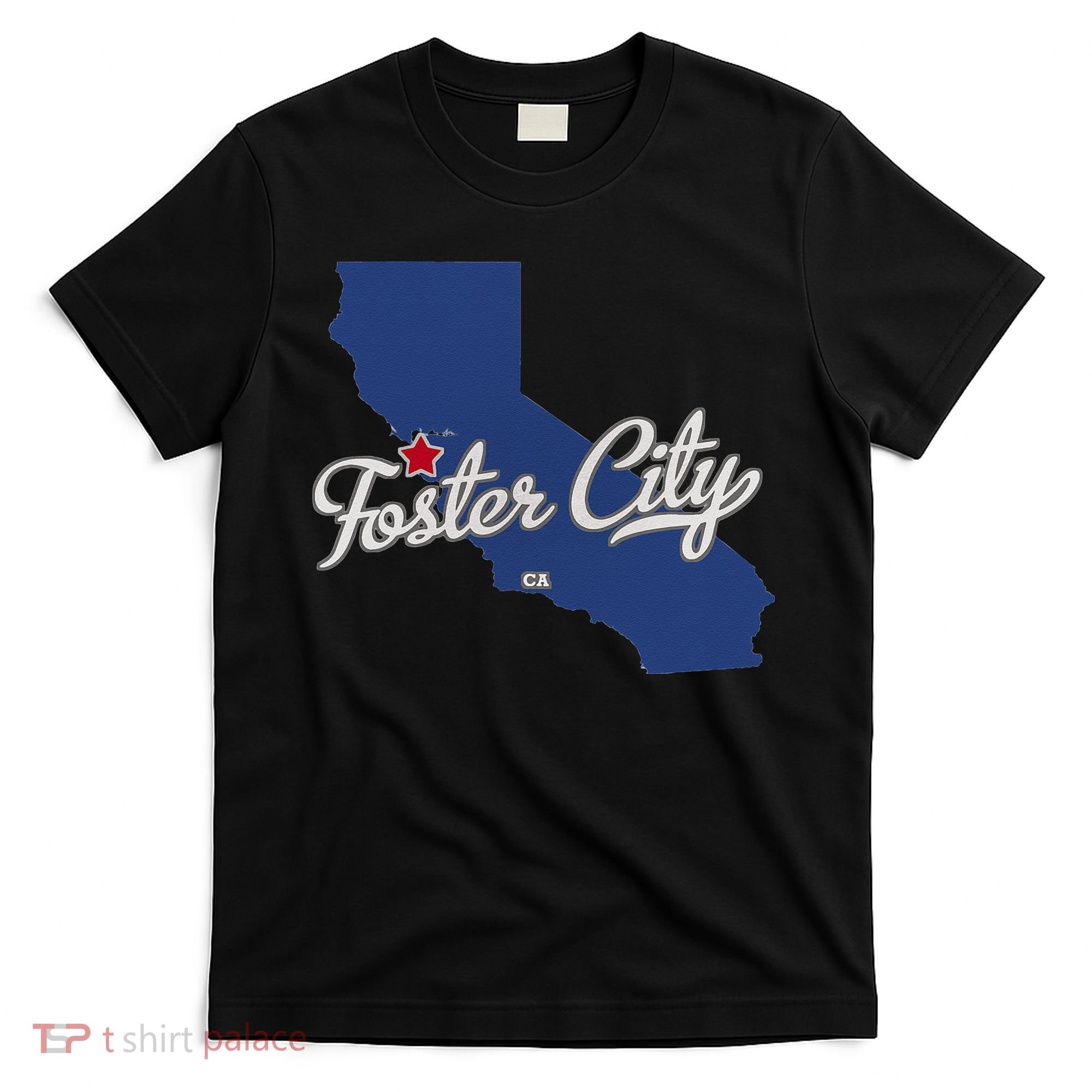 Foster City California CA Map T-Shirt