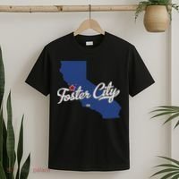 Foster City California CA Map T-Shirt thumb 2