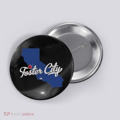 Foster City California CA Map Button