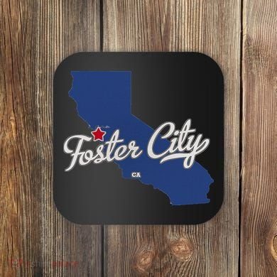 Foster City California CA Map Coaster