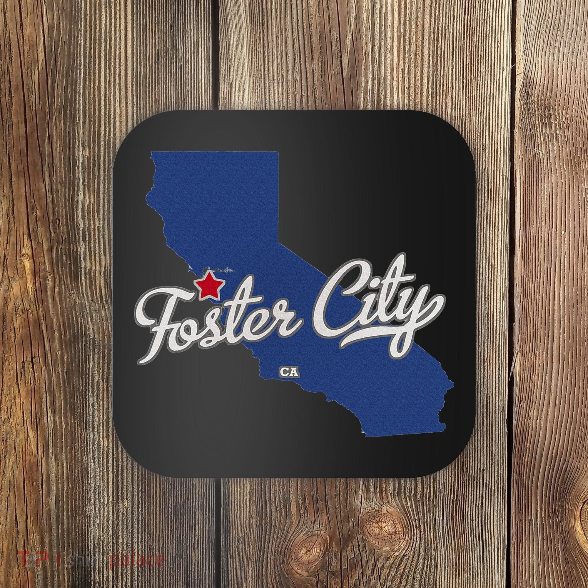 Foster City California CA Map Coaster