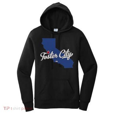 Foster City California CA Map Women's Hoodie