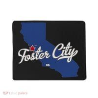 Foster City California CA Map Mousepad thumb 0