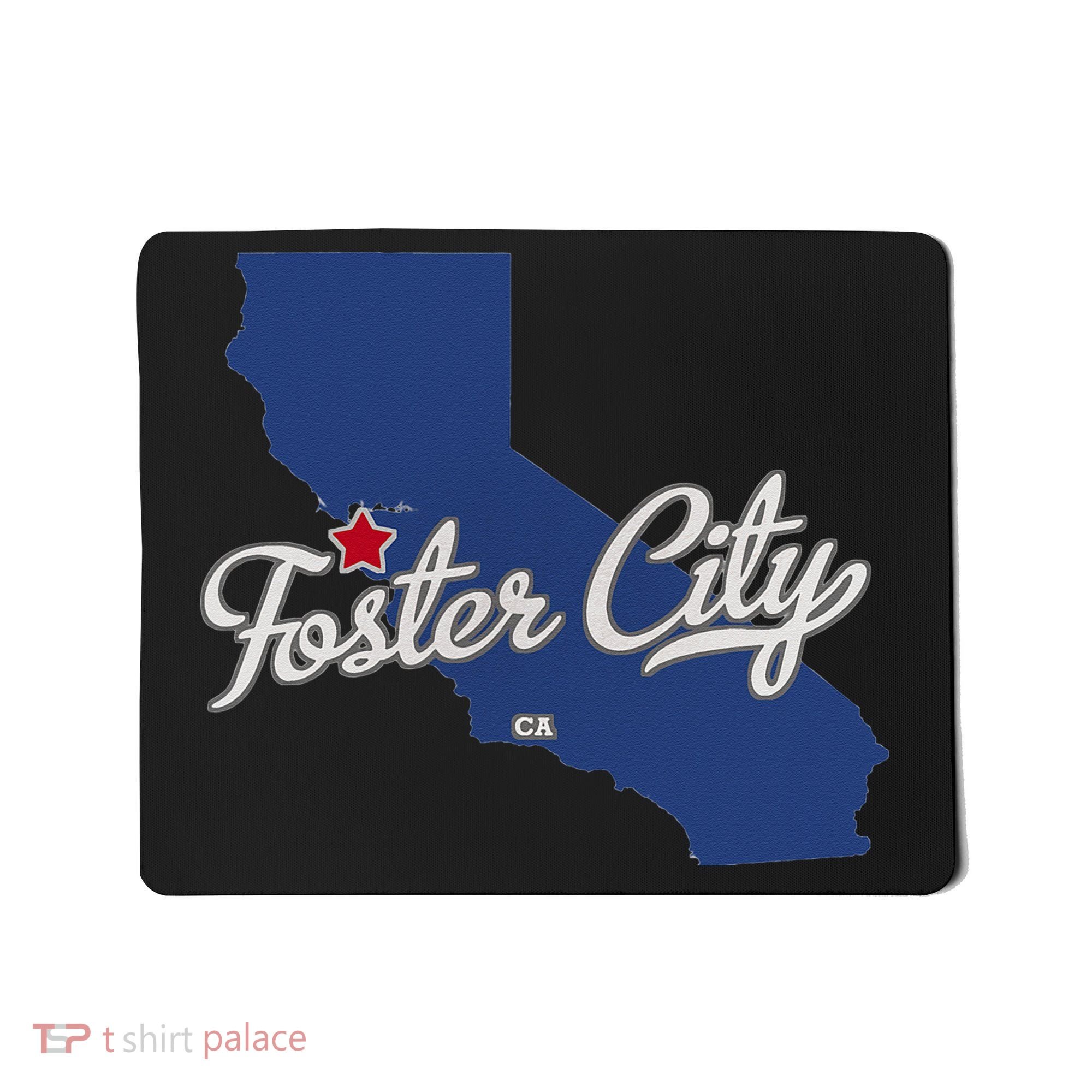 Foster City California CA Map Mousepad
