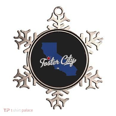 Foster City California CA Map Ornament