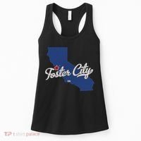 Foster City California CA Map Women's Tank Top thumb 0