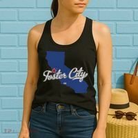 Foster City California CA Map Women's Tank Top thumb 2
