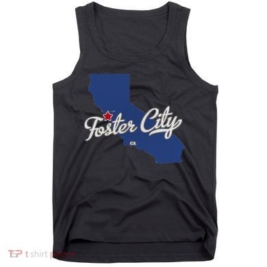 Foster City California CA Map Tank Top