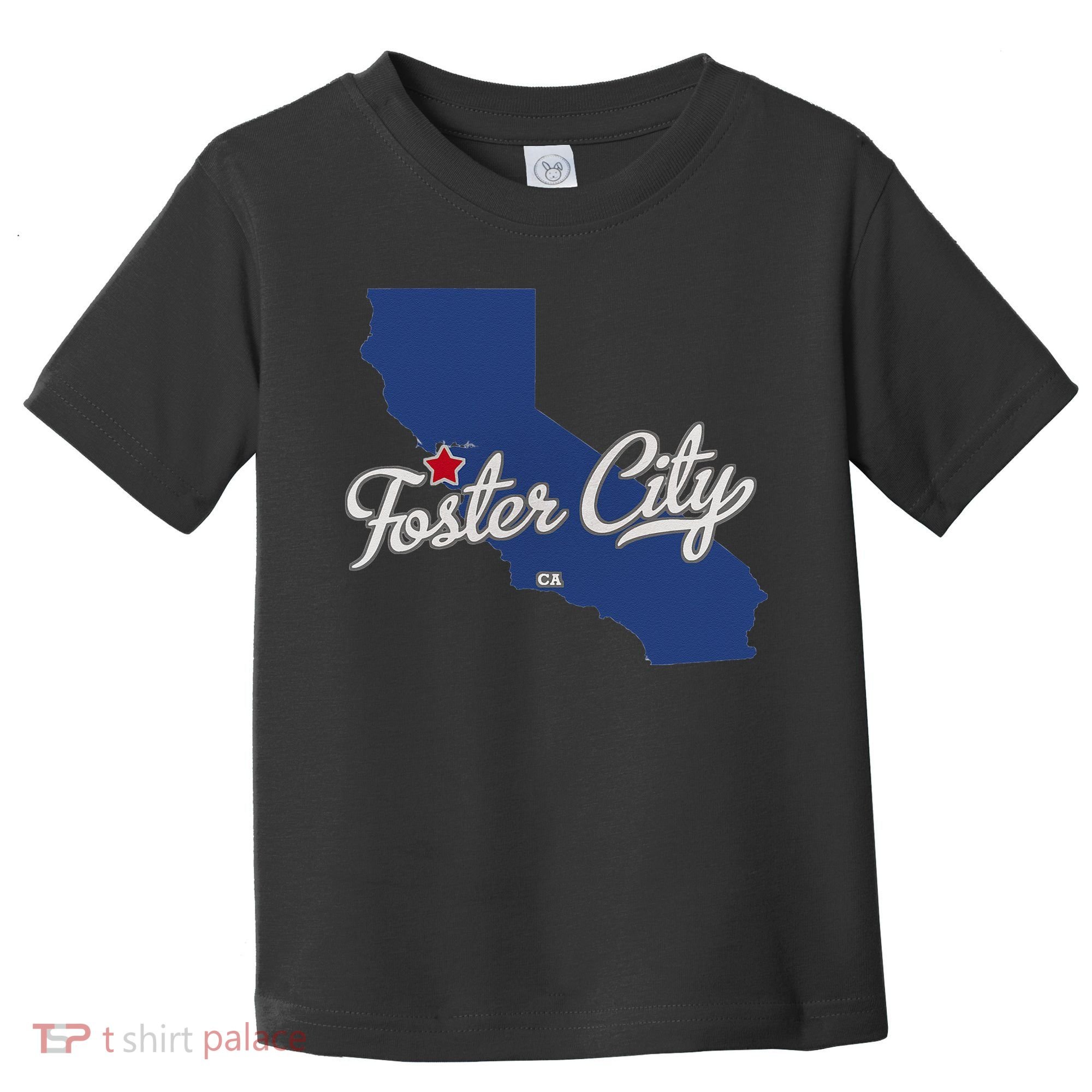 Foster City California CA Map Toddler T-Shirt