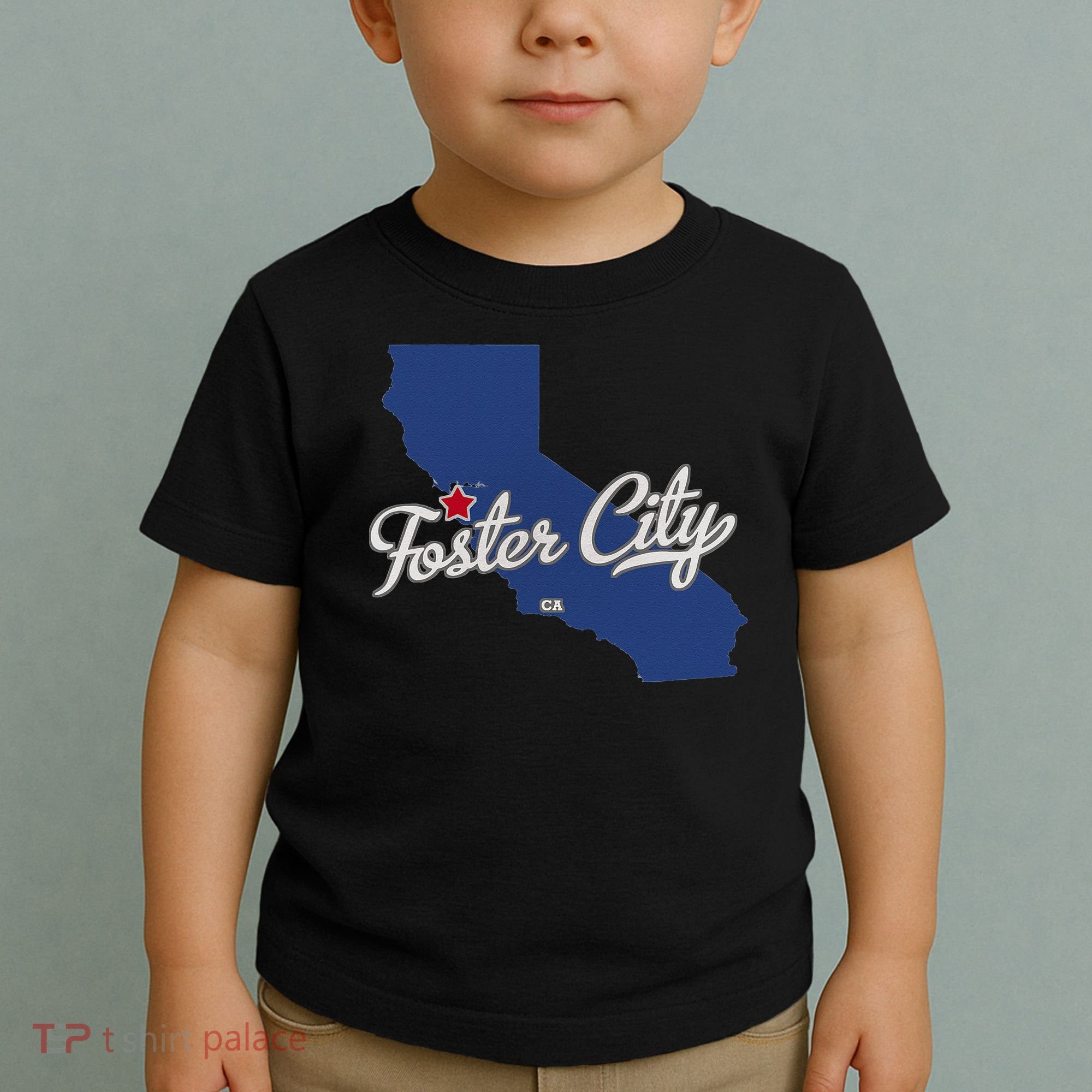 Foster City California CA Map Toddler T-Shirt