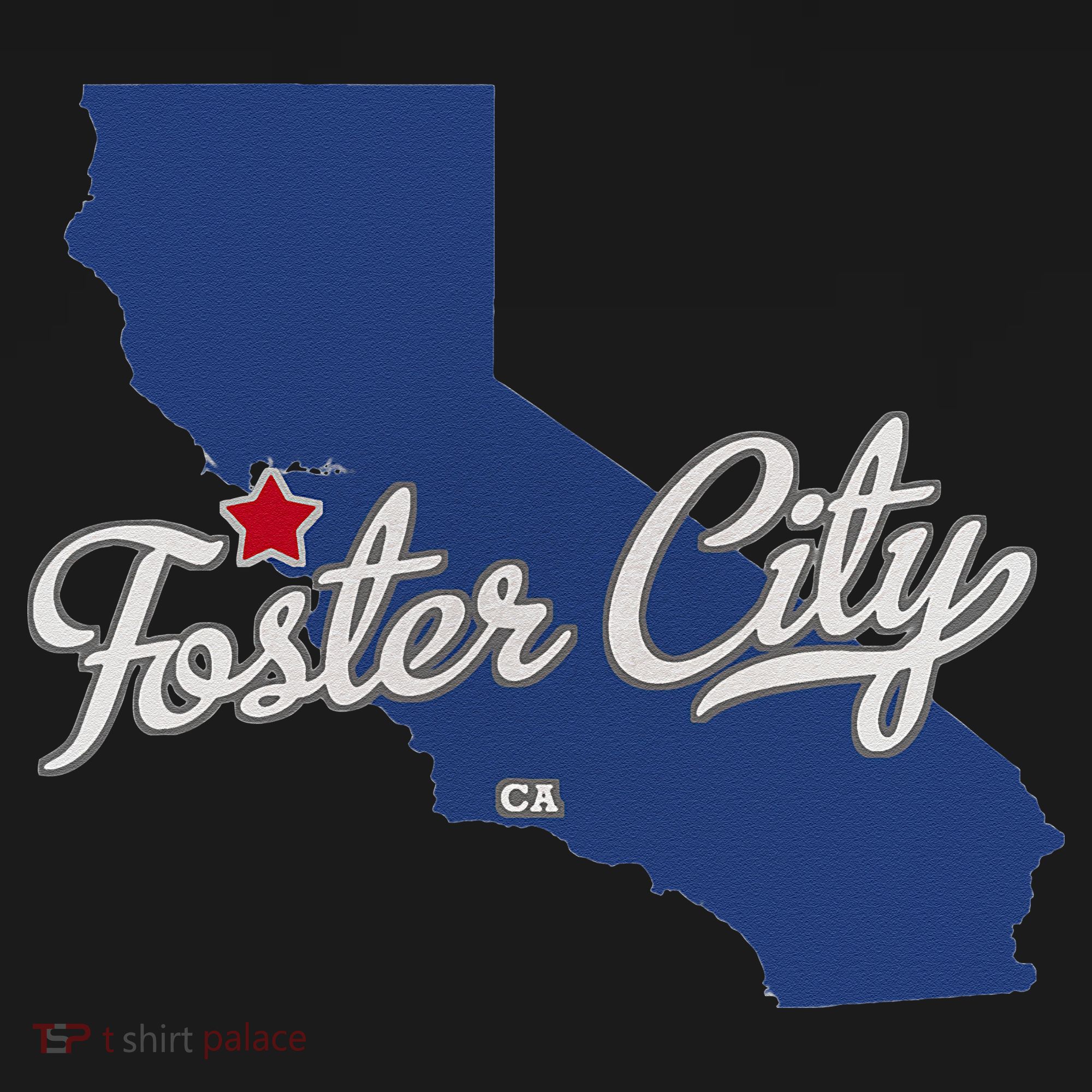 Foster City California CA Map Women's Long Sleeve Shirt