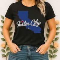 Foster City California CA Map Women's T-Shirt thumb 2