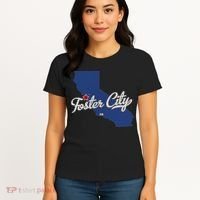 Foster City California CA Map Women's T-Shirt thumb 4