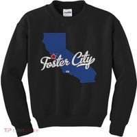 Foster City California CA Map Kids Sweatshirt thumb 0