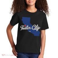 Foster City California CA Map Kids T-Shirt thumb 2