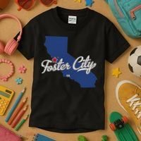 Foster City California CA Map Kids T-Shirt thumb 3