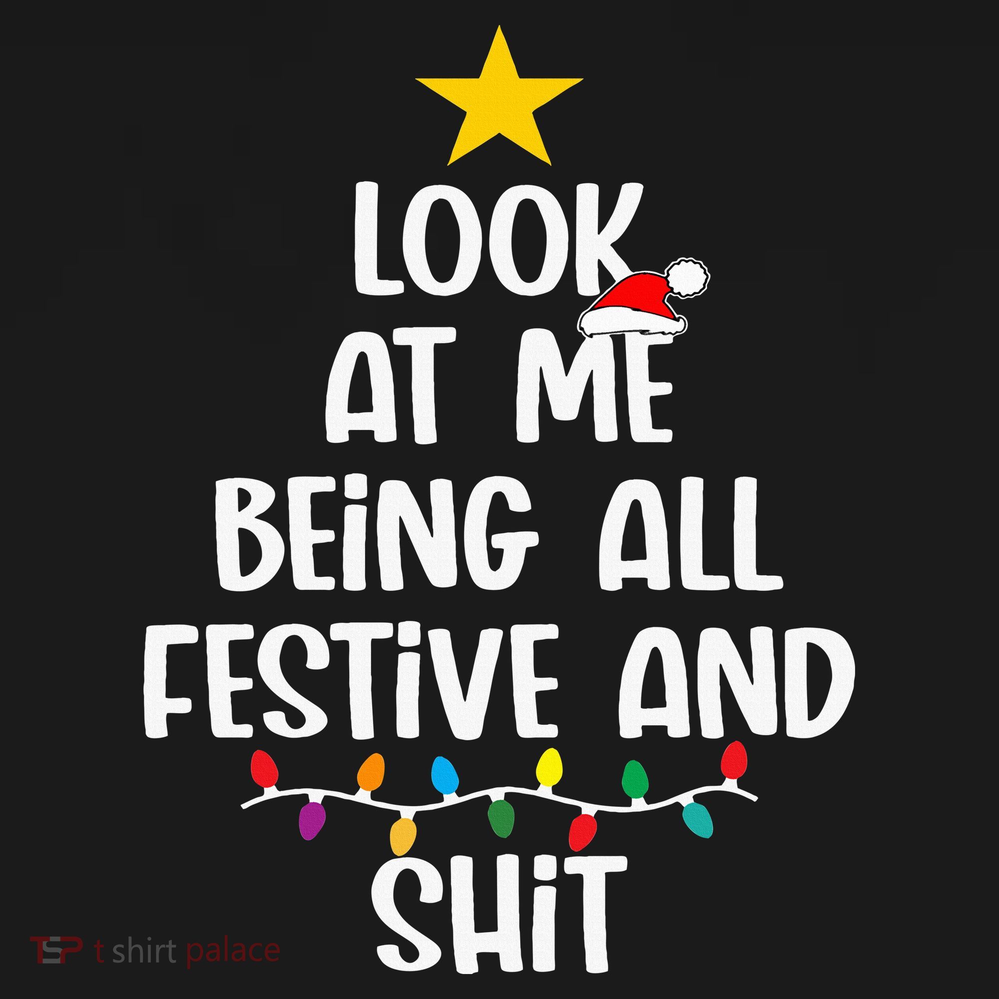 Funny Cat Christmas Look At Me Being All Festive Shit Xmas Women's Hoodie