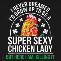 Funny Crazy Chicken Farmer Lady Women Backpack thumb 2